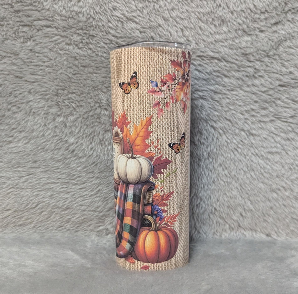 Just A Girl Who Loves Fall Tumbler 20oz With Reusable Straw, Can Be Personalized