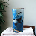 Kids Whale Tumbler 15oz With Reusable Straw, Can Be Personalized