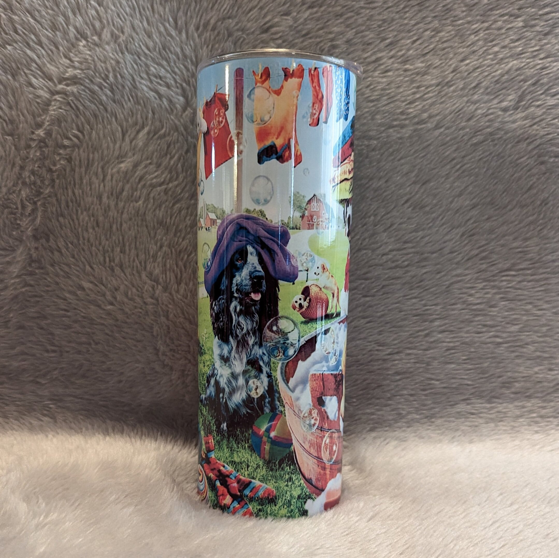 Dog Tumbler 20oz With Reusable Straw, Can Be Personalized