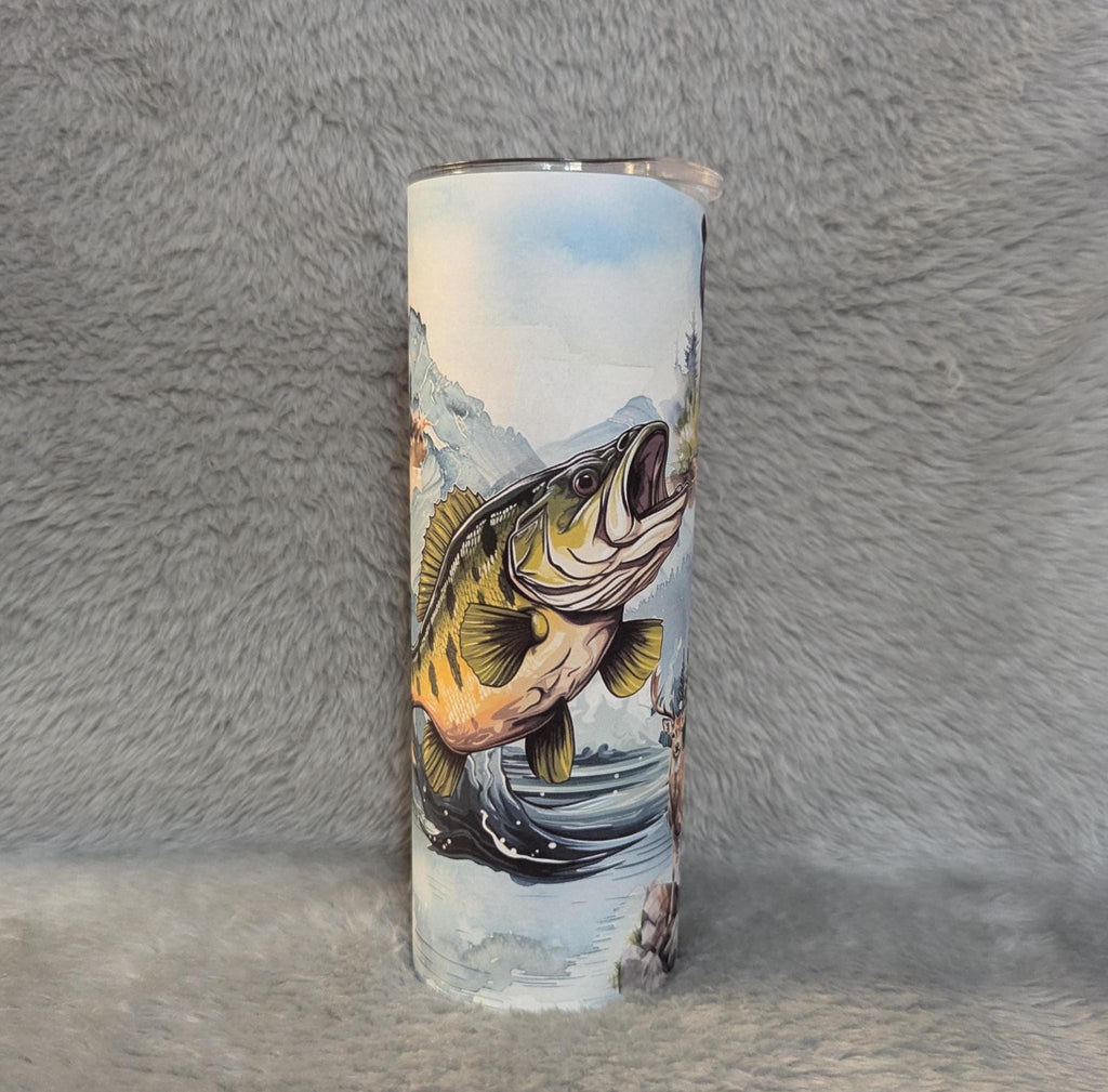 Fish and Wildlife Affirmation Tumbler 20oz With Reusable Straw, Can Be Personalized