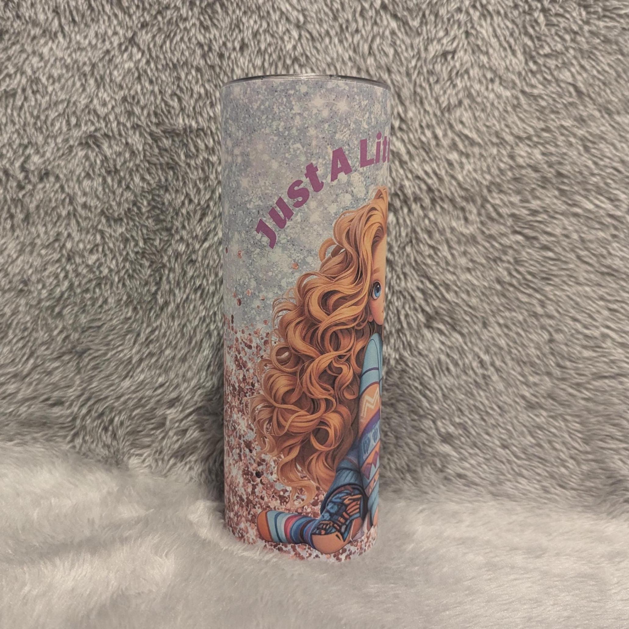 Quirky Girl Tumbler 20oz With Reusable Straw, Can Be Personalized