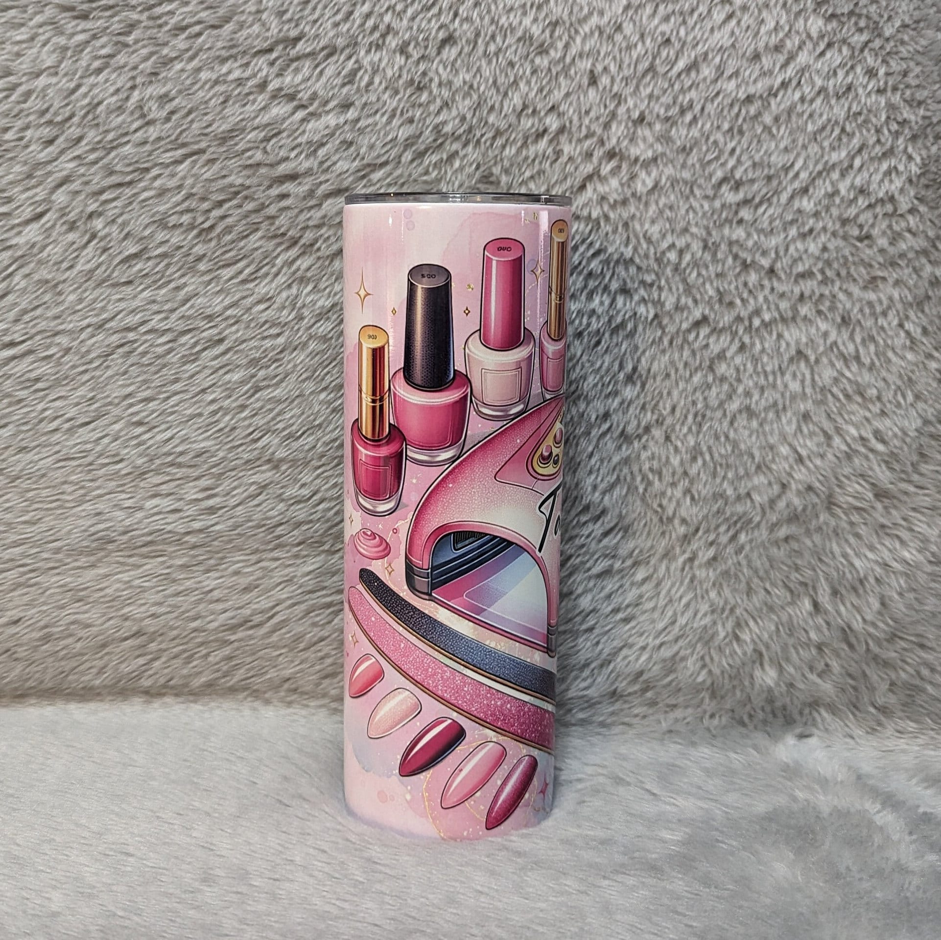 Nail Tech Tumbler 20oz With Reusable Straw, Can Be Personalized