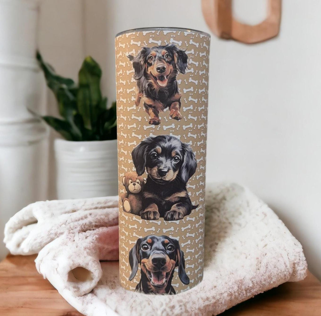 Dachshund Dog Tumbler 20oz With Reusable Straw