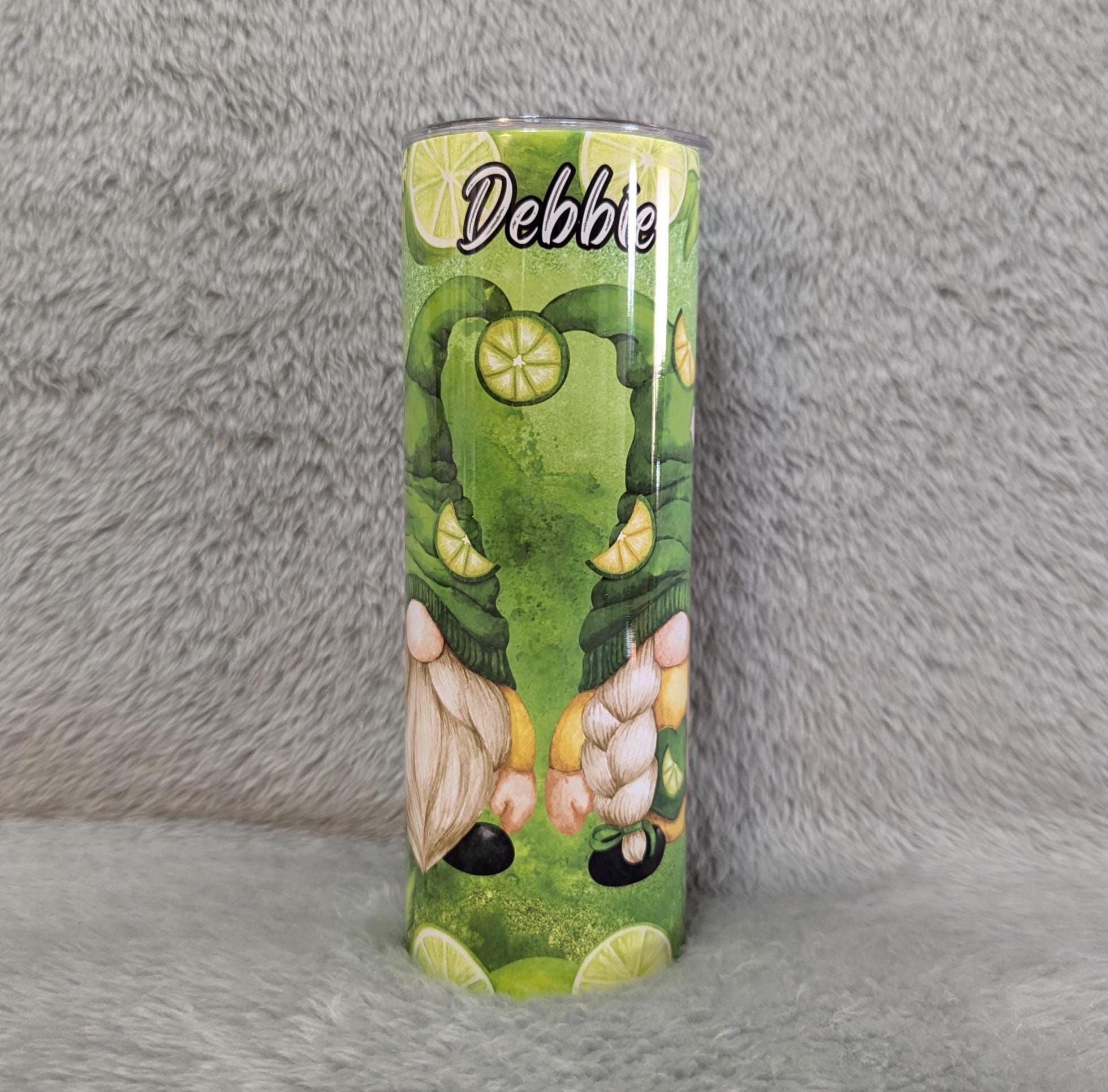 Margarita Gnome Tumbler 20oz With Reusable Straw, Can Be Personalized