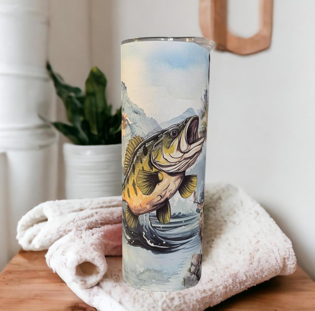 Fish and Wildlife Affirmation Tumbler 20oz With Reusable Straw, Can Be Personalized