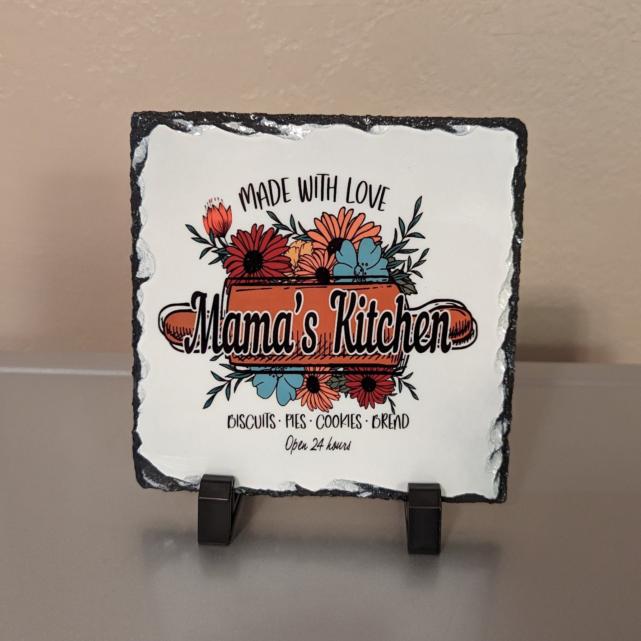 Mamas Kitchen Slate Picture With Display Legs