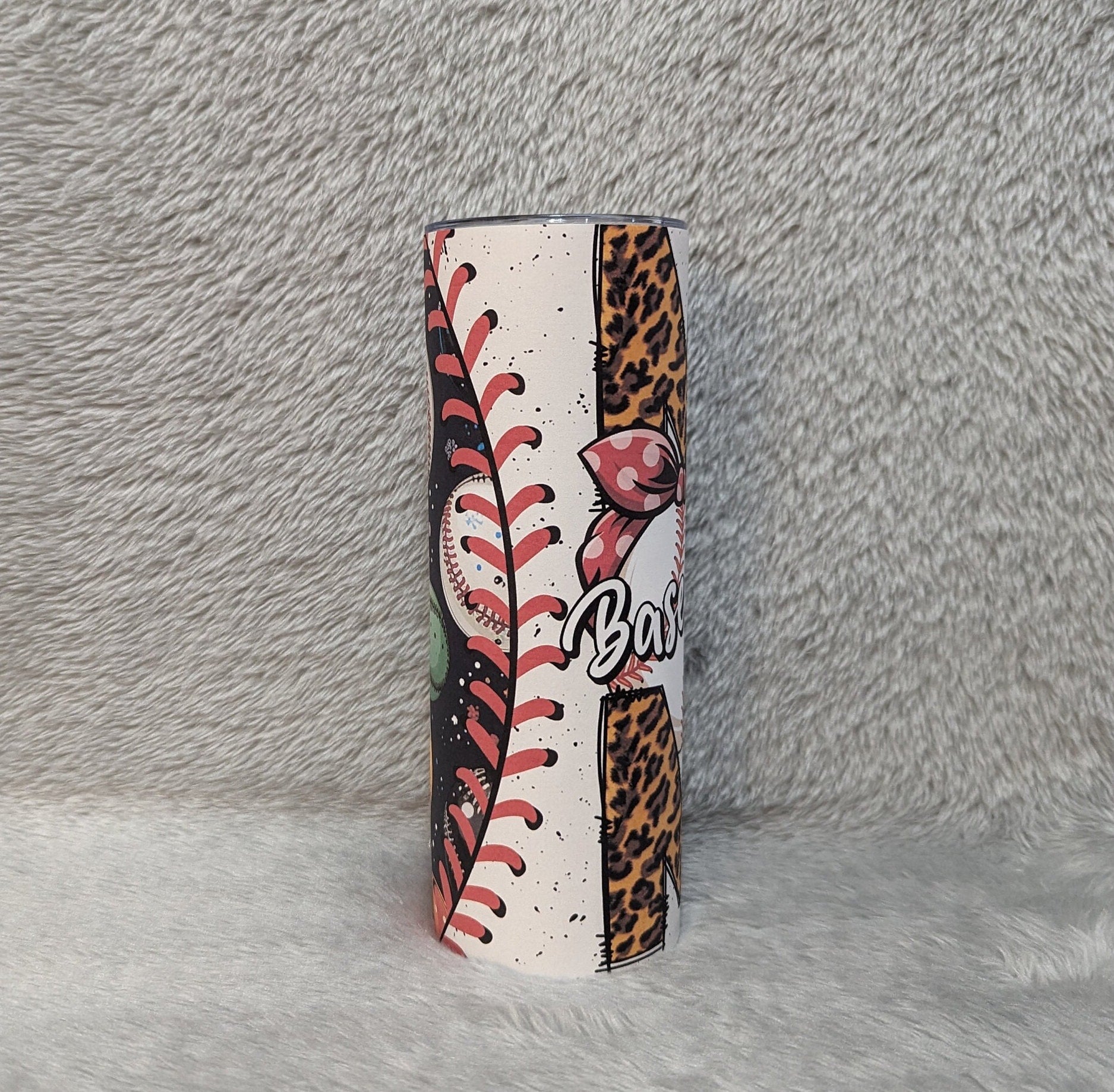 Baseball Mom Tumbler 20oz With Reusable Straw