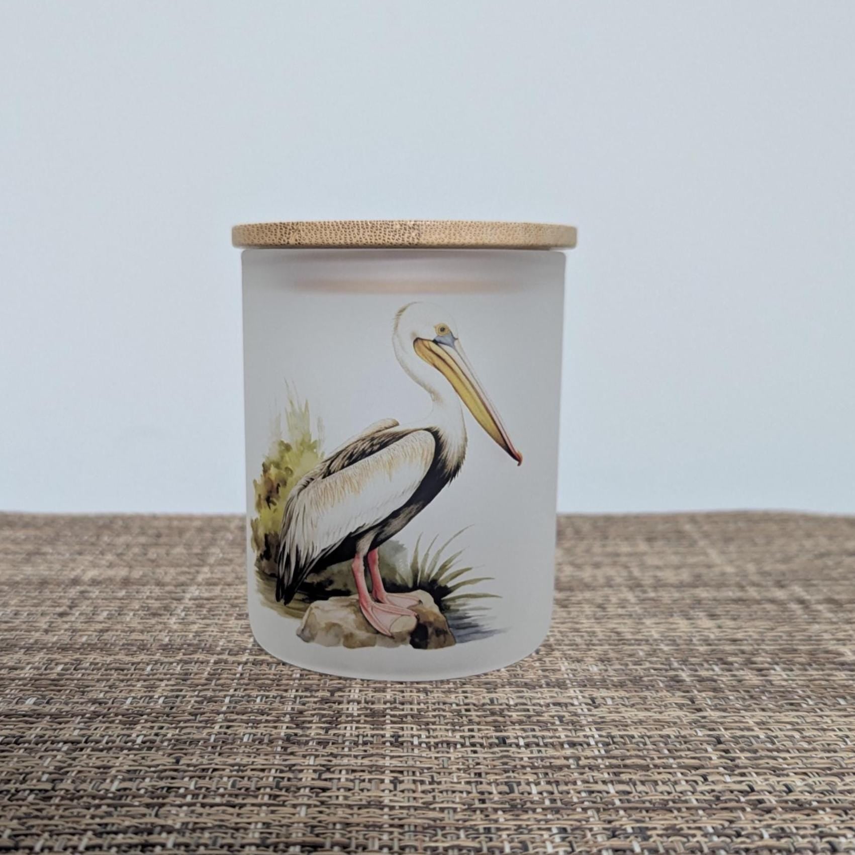 Beautiful Pelican Candle Holder Includes A Battery Operated Flickering Tea Light
