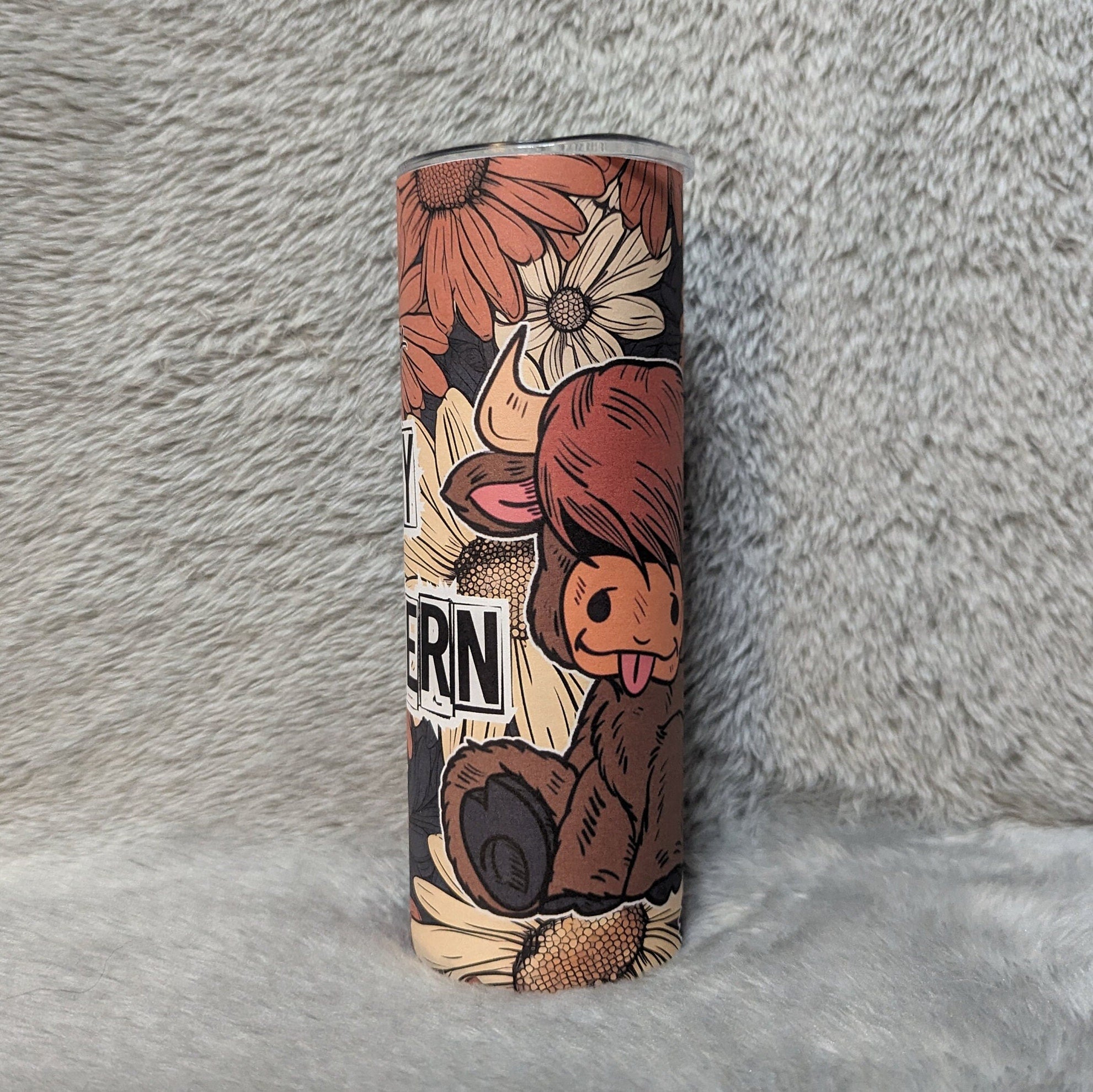 Sweet Sassy and Southern Highland Cow Tumbler 20oz With Reusable Straw