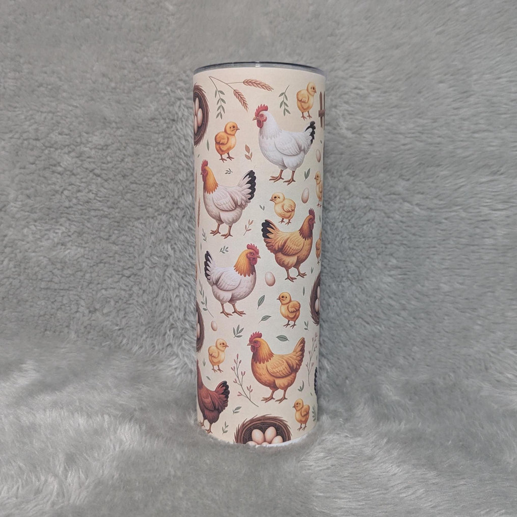 Chicken Tumbler With Reusable Straw 20oz With Reusable Straw