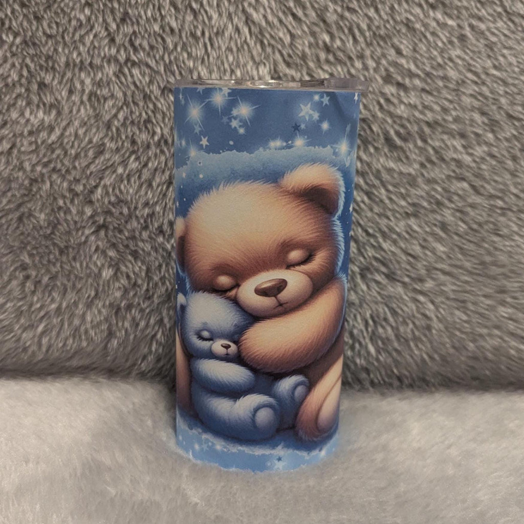 Sleeping Teddy Bear 15oz Tumbler Can Be Personalized