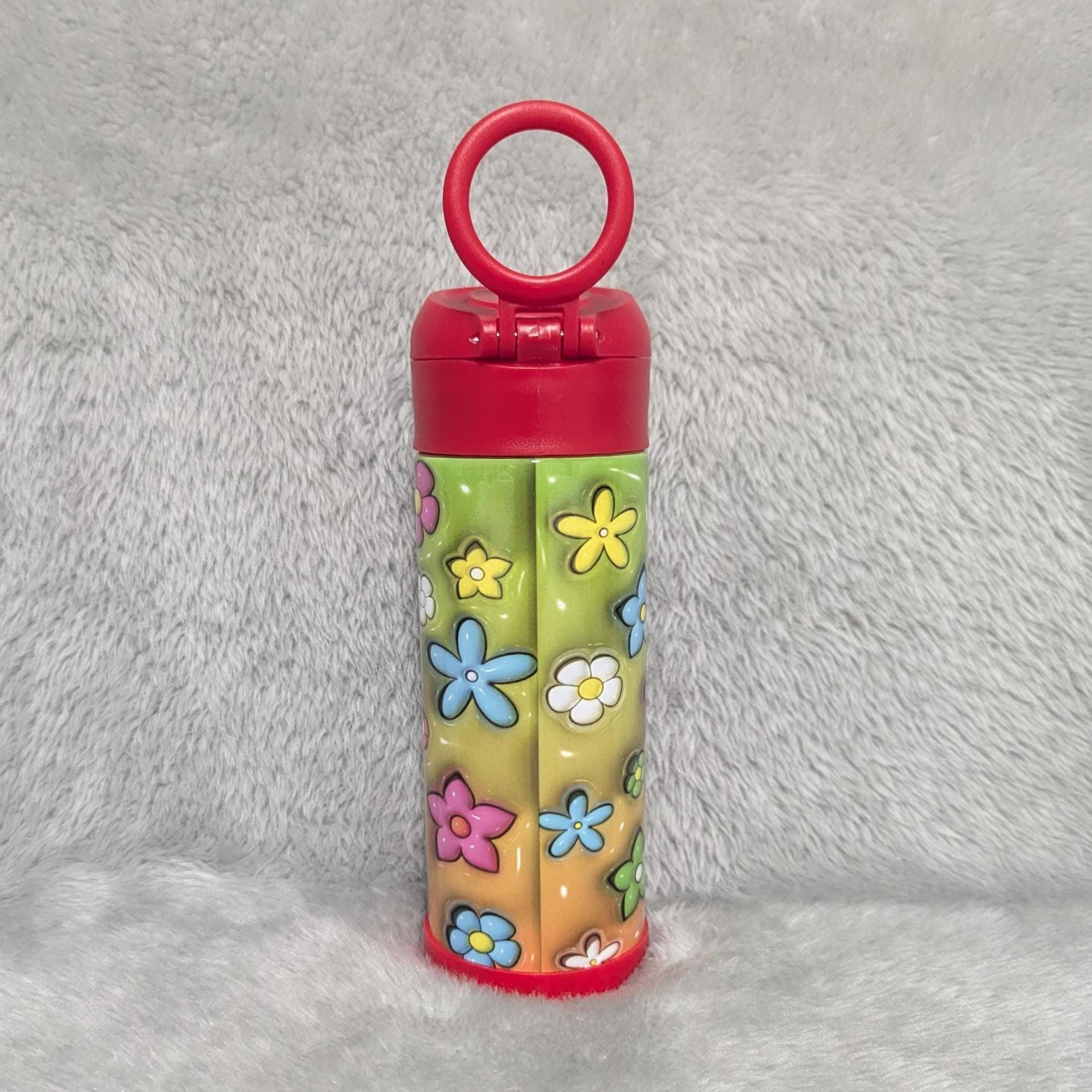 Kids Monkey Water Bottle 12oz With Reusable Straw Can Be Personalized