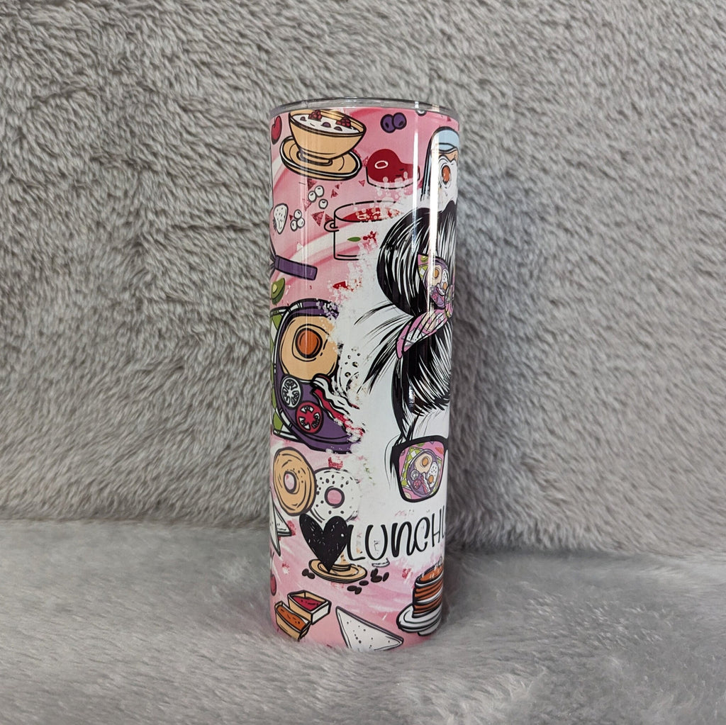 Lunch Lady Tumbler 20oz With Reusable Straw, Can Be Personalized