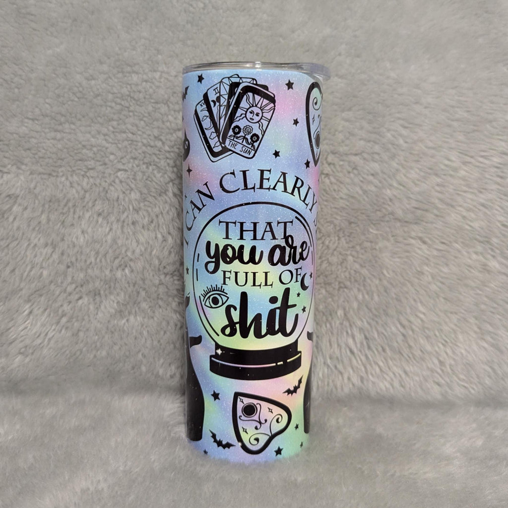Witchy Vibes Tumbler 20oz With Reusable Straw, Can Be Personalized