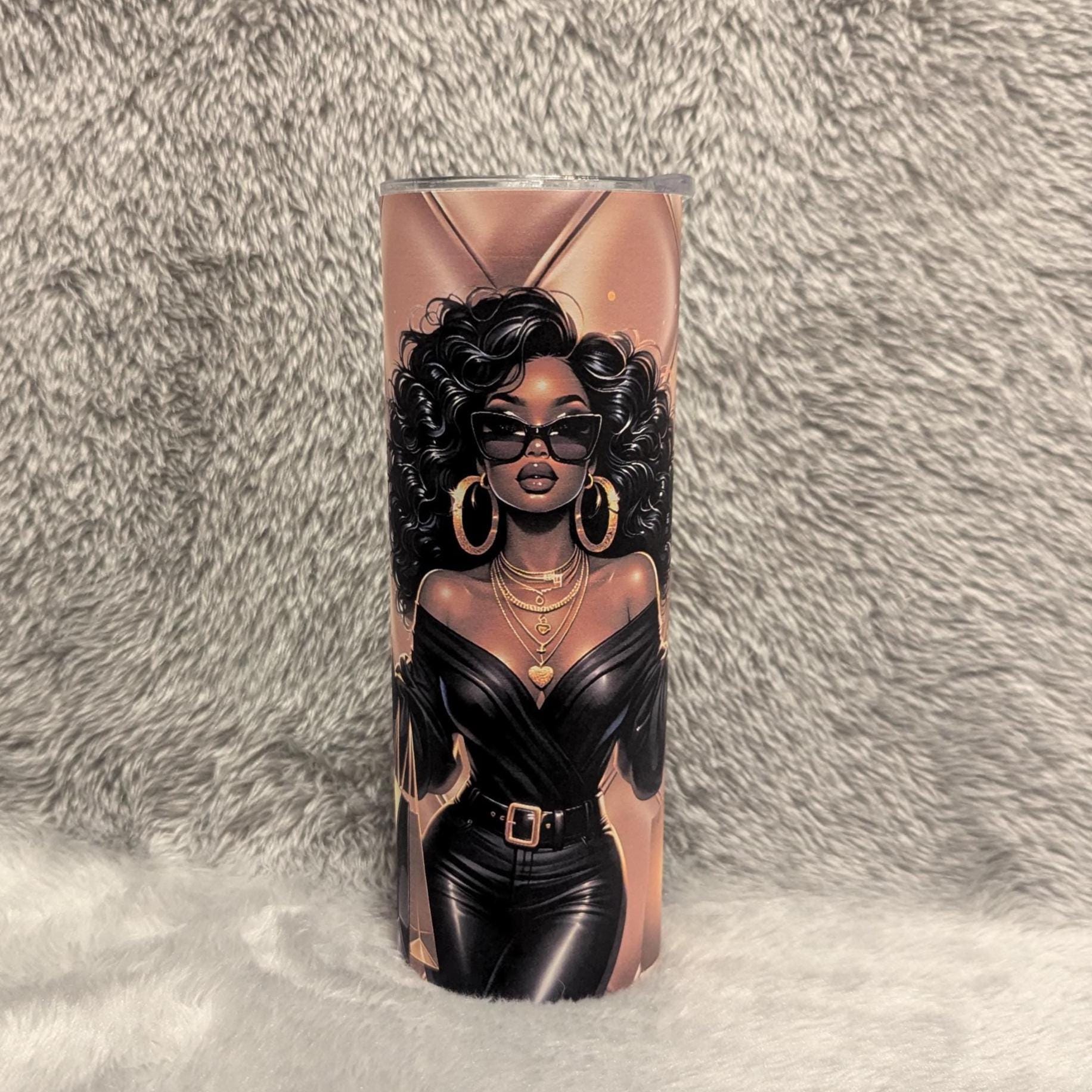 Born To Shop Girl Tumbler 20oz With Reusable Straw, Can Be Personalized