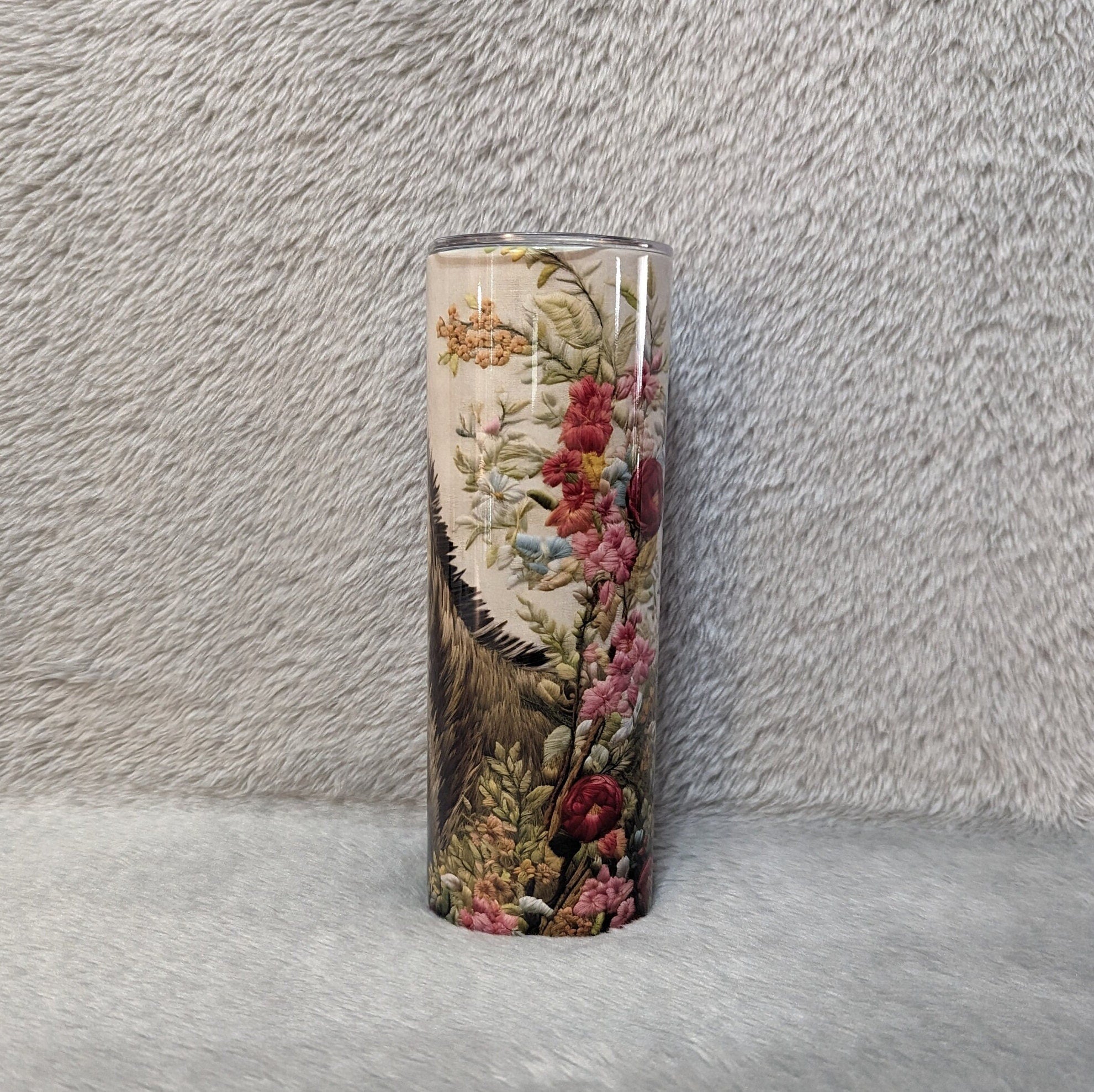 Donkey Tumbler with Eye Catching Embroidered Design 20oz With Reusable Straw, Can Be Personalized