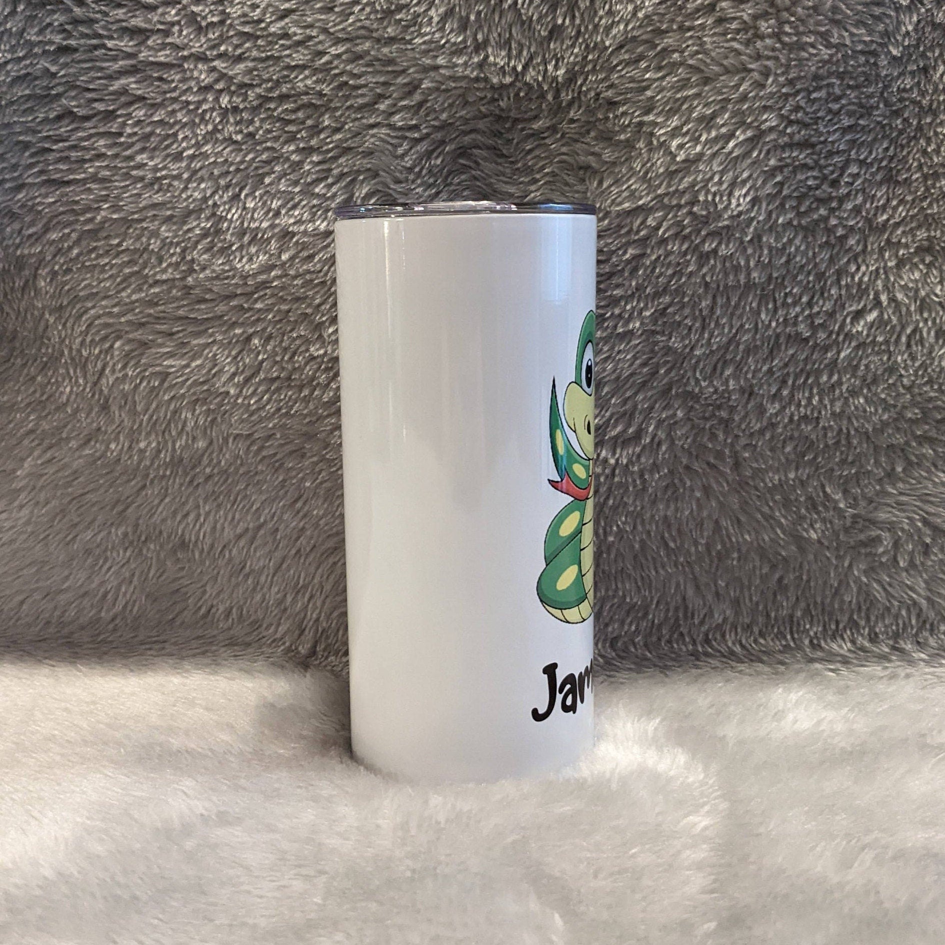 Kids Snake Tumbler 15oz With Reusable Straw, Can Be Personalized