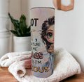 Funny Quote Girl Tumbler - I'm Not Fat Tumbler 20oz Tumber With Reusable Straw