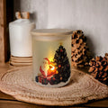 Christmas Santa Candle Holder With A Battery Operated Flickering Tea Light
