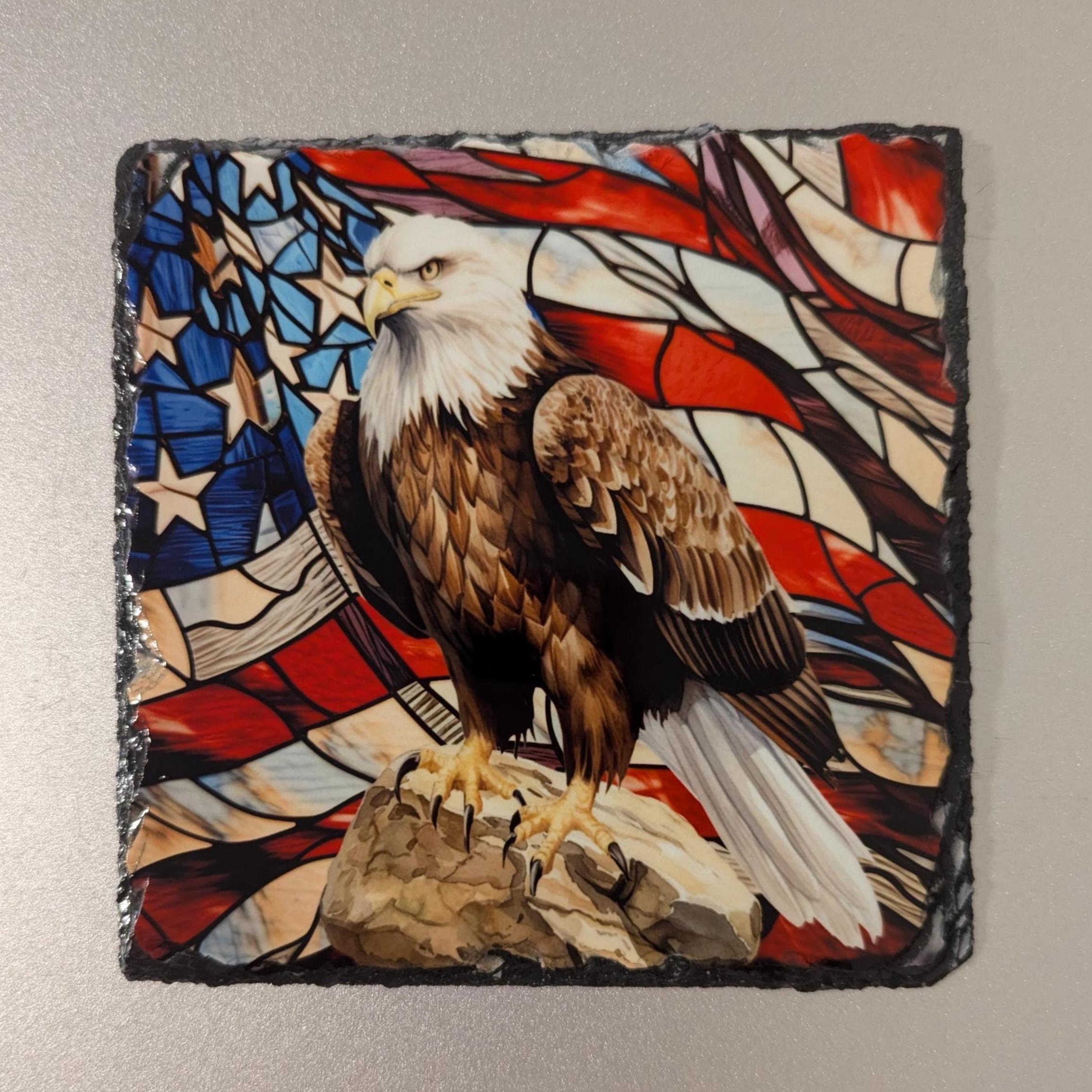 Slate Eagle Picture With Display Legs