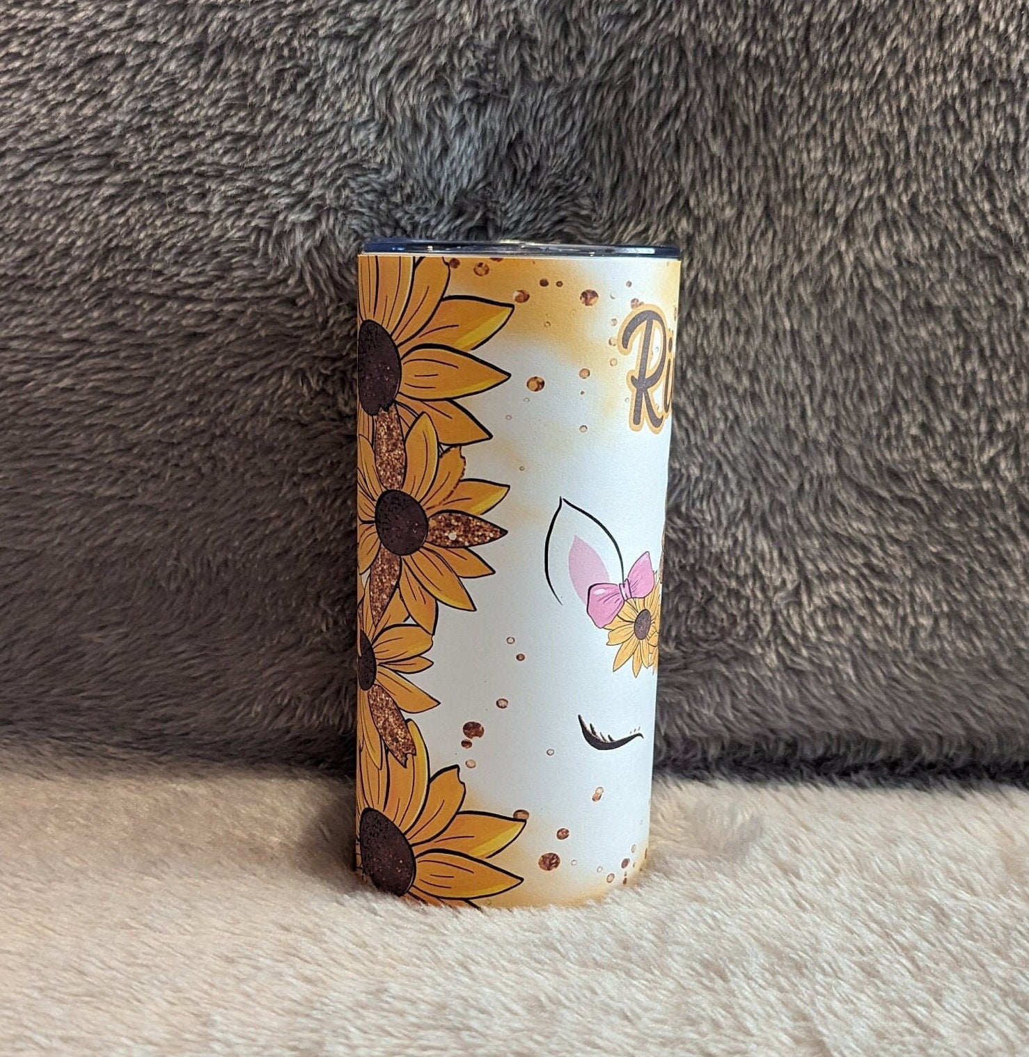 Kids Unicorn Tumbler 15oz With Reusable Straw, Can Be Personalized