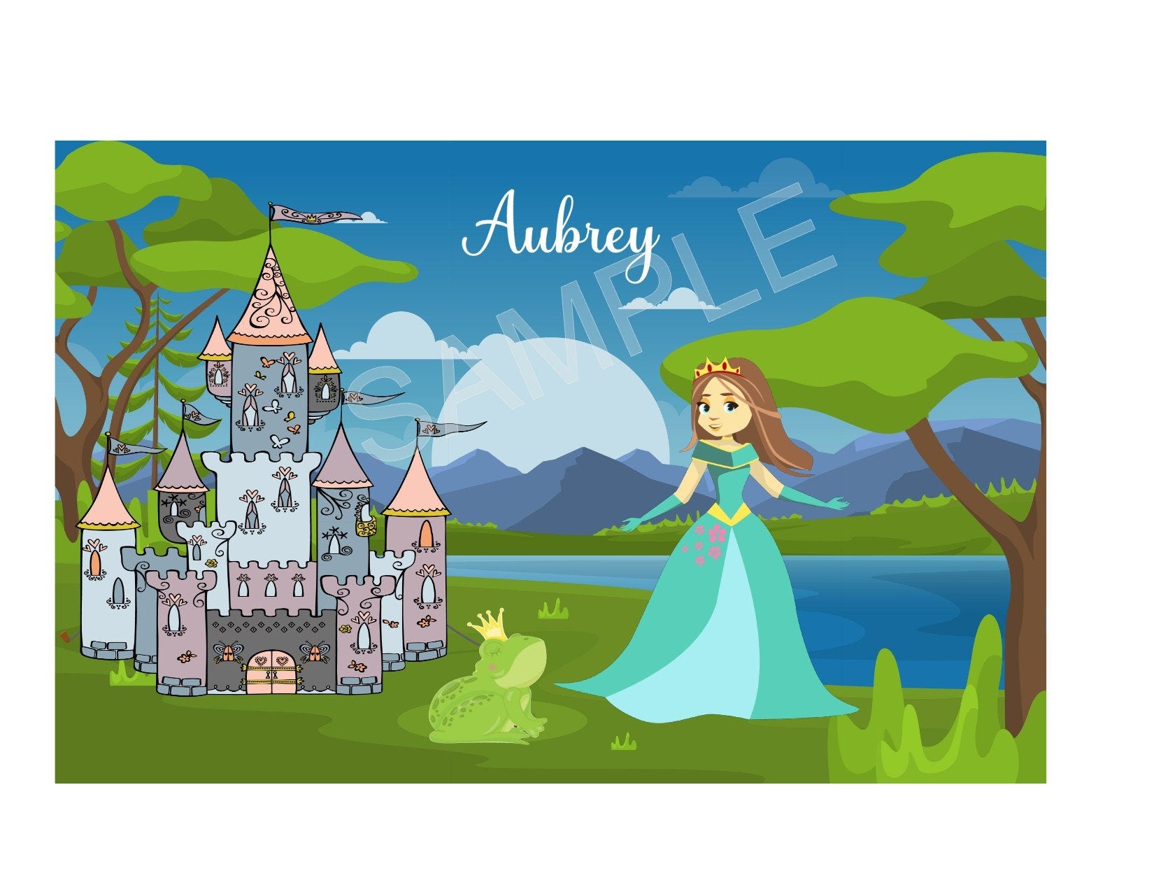 Kids Princess Tumbler 15oz With Reusable Straw, Can Be Personalized