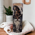 Halloween Gnome Tumbler 20oz With Reusable Straw, Can Be Personalized