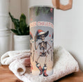 Howdy Christmas Skeleton Tumbler 20oz With Reusable Straw