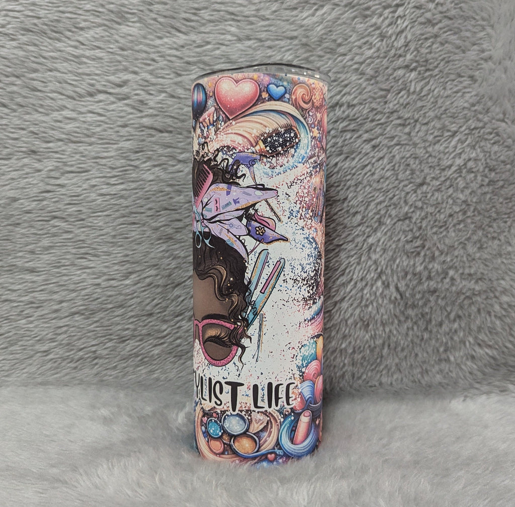Hair Stylist Tumbler 20oz With Reusable Straw, Can Be Personalized