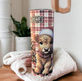 Highland Cow Christmas Tumbler 20oz With Reusable Straw