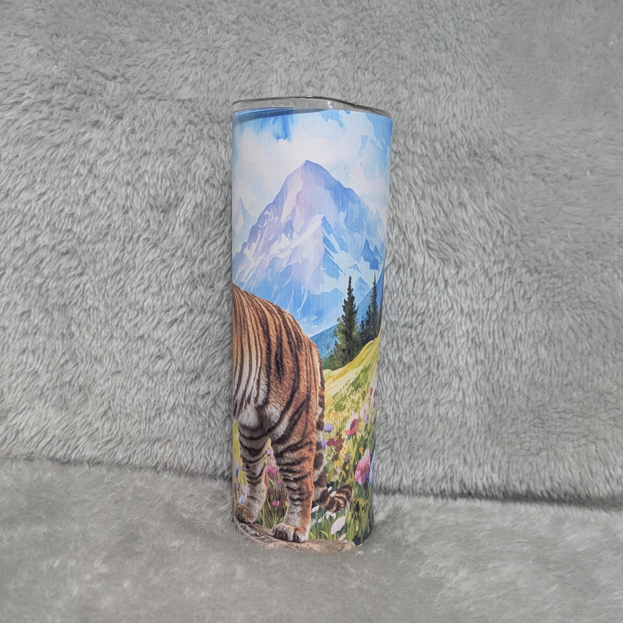 Tiger Tumbler 20oz With Reusable Straw, Can Be Personalized