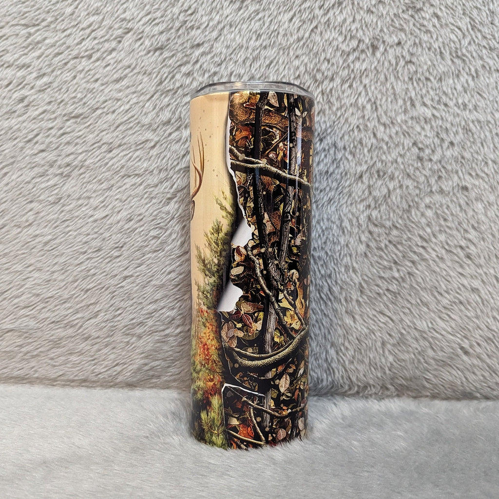 Buck Tumbler 20oz With Reusable Straw, Can Be Personalized