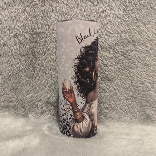 Black Lives Matter Tumbler 20oz With Reusable Straw, Can Be Personalized
