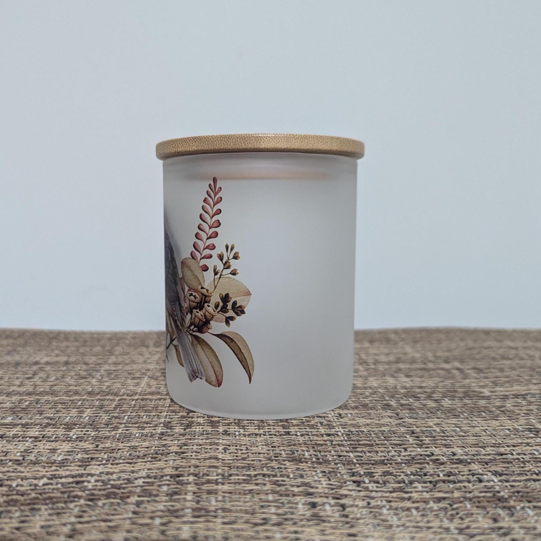 Blue Bird Candle Holder With A Battery Operated Flickering Tea Light