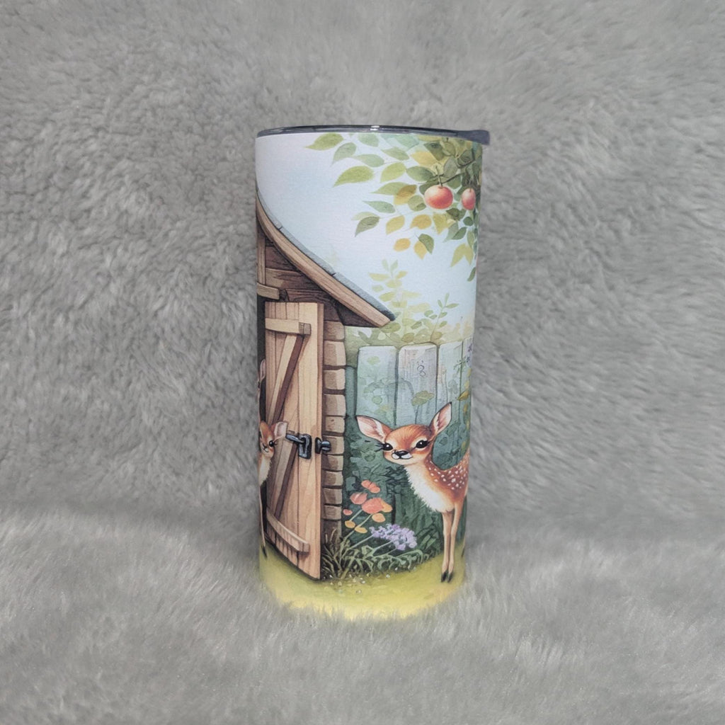 Kids Deer Tumbler 15oz With Reusable Straw, Can Be Personalized