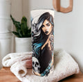 Good Heart Bad Temper Girl Tumbler 20oz With Reusable Straw, Can Be Personalized