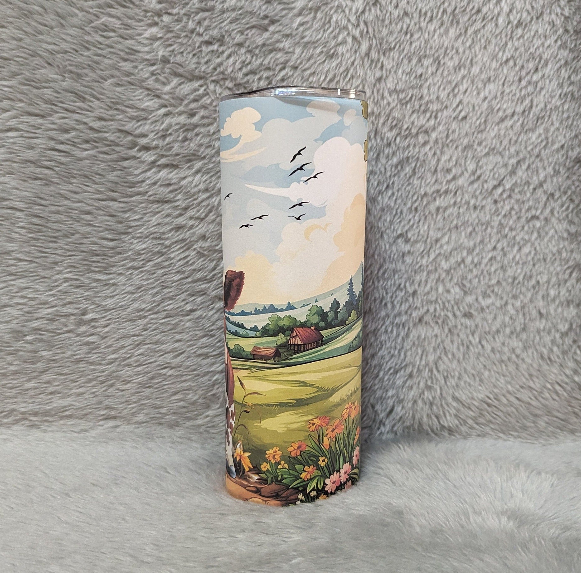 Cow Calf Tumbler 20oz With Reusable Straw, Can Be Personalized