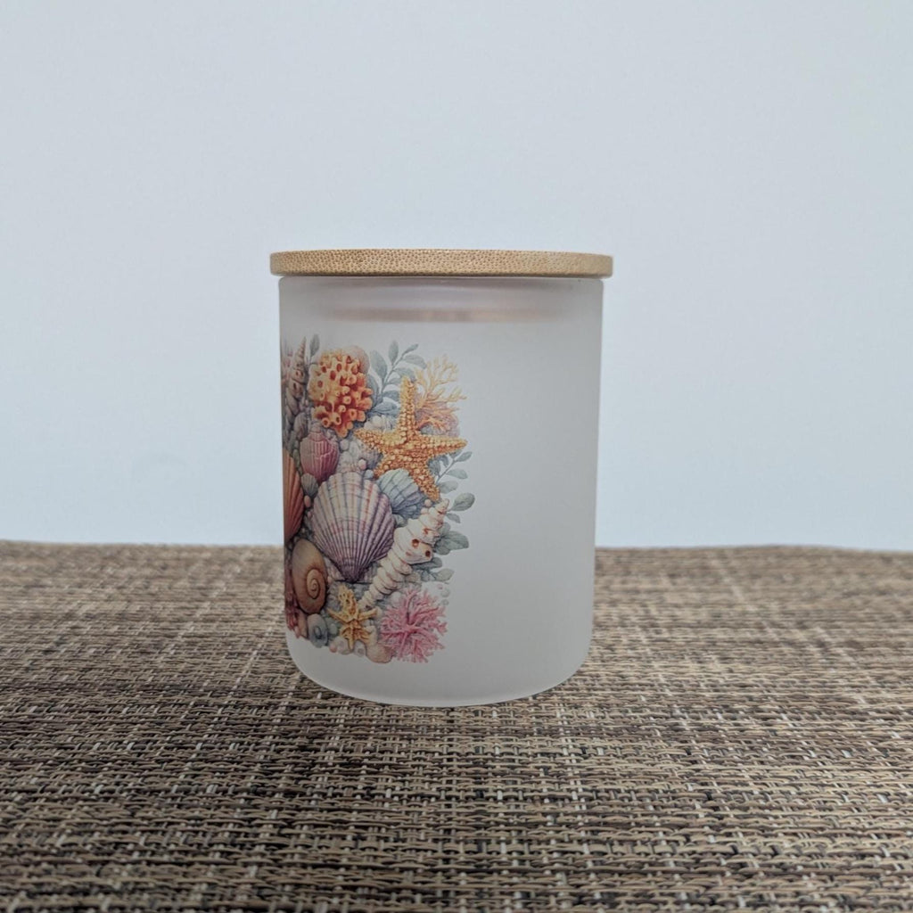 Seashell Candle Holder With A Battery Operated Flickering Tea Light