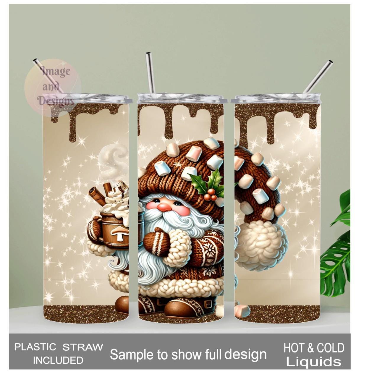 Coffee Gnome Tumbler 20oz With Reusable Straw Can Be Personalized