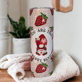 Strawberry Gnome Tumbler 20oz With Reusable Straw