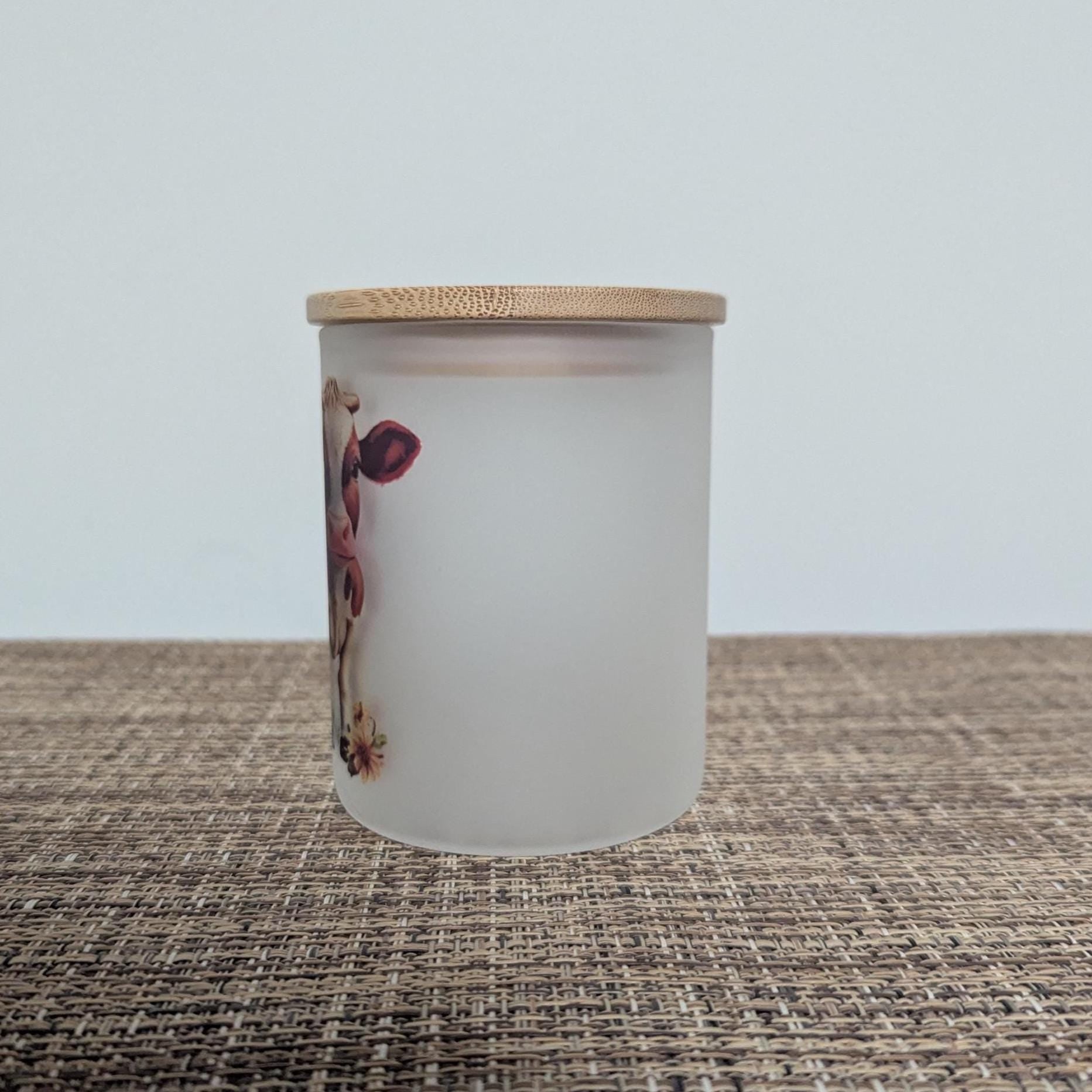 Cow Candle Holder With A Battery Operated Flickering Tea Light