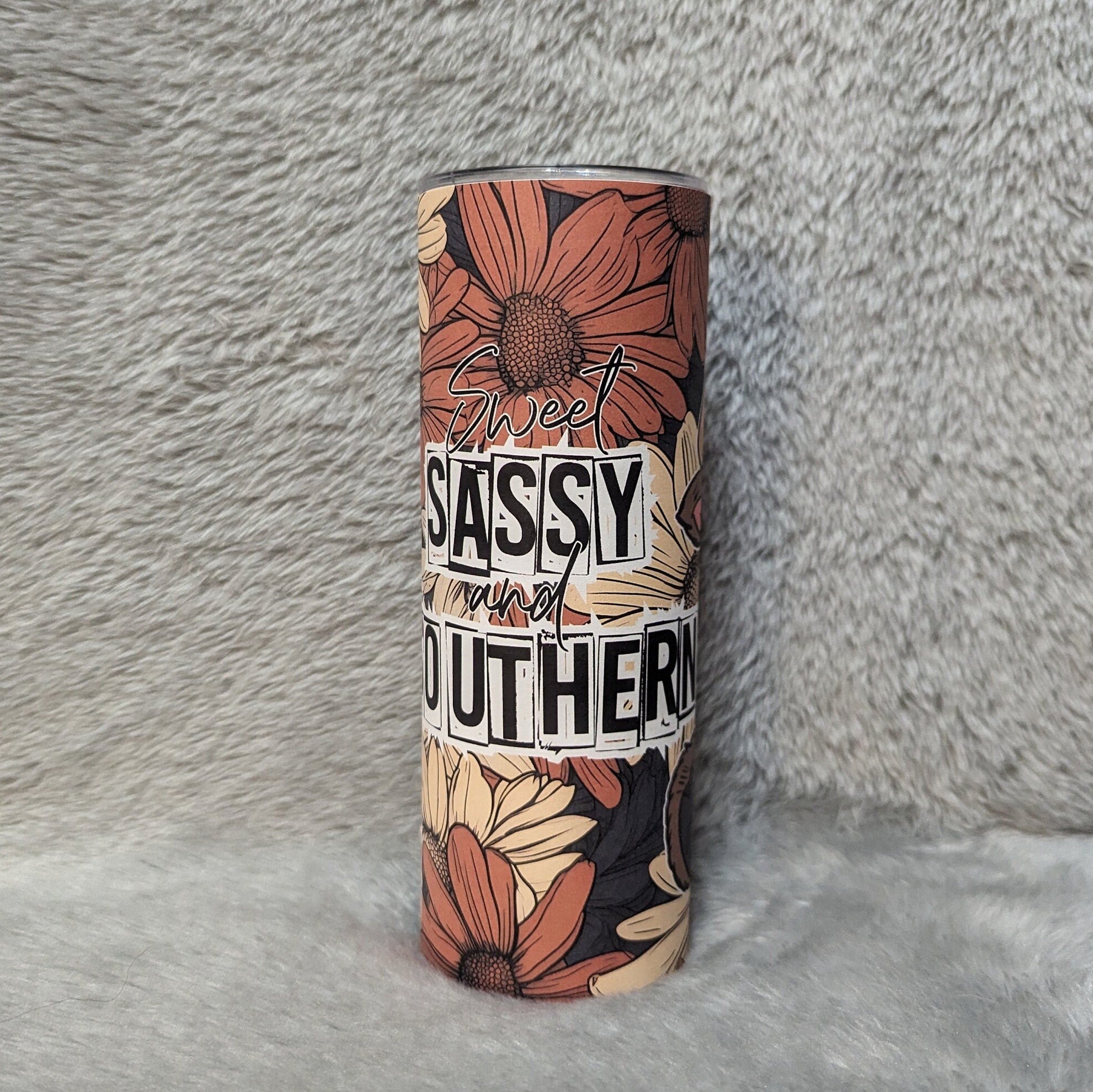Sweet Sassy and Southern Highland Cow Tumbler 20oz With Reusable Straw