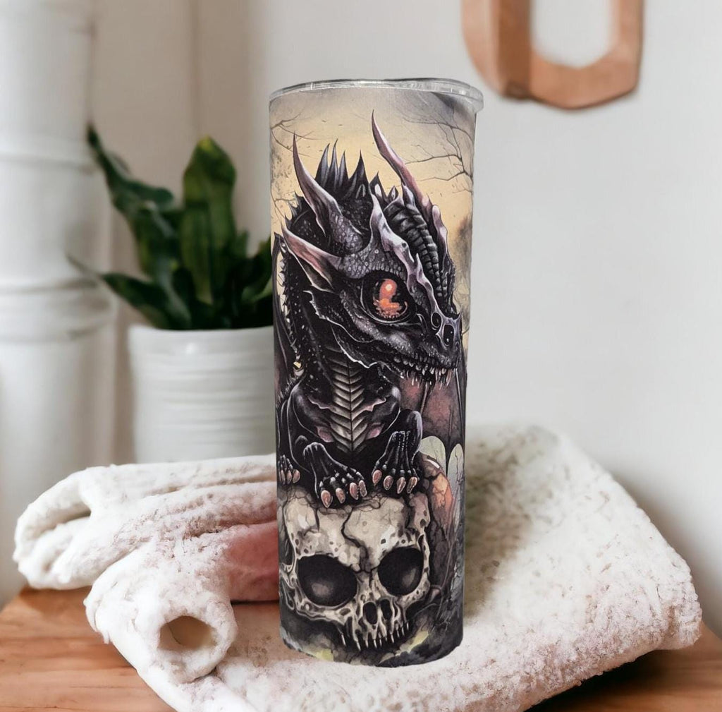 Dragon Tumbler 20oz With Reusable Straw, Can Be Personalized