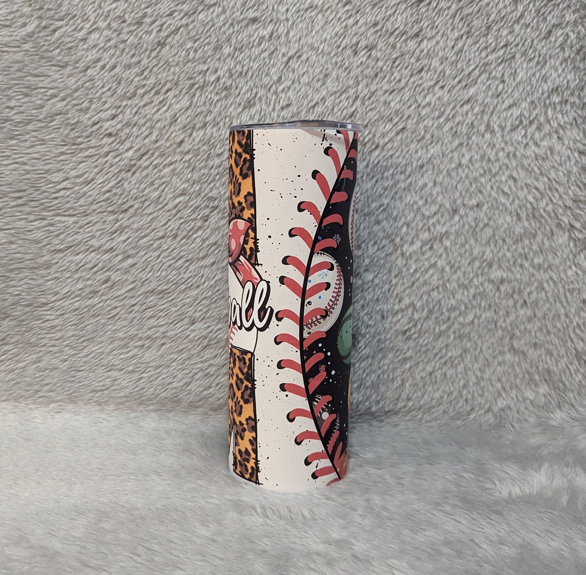 Baseball Mom Tumbler 20oz With Reusable Straw