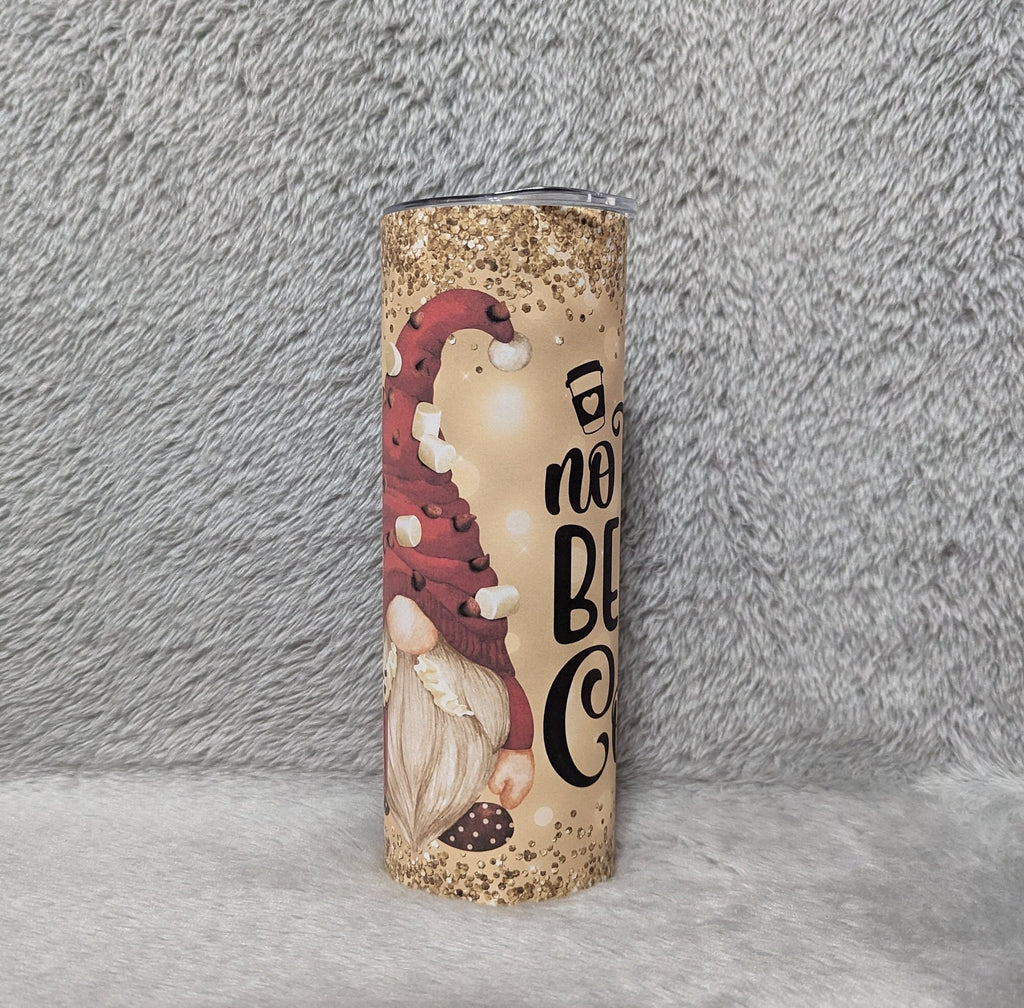 No Talkie Before Cocoa Gnome Tumbler 20oz With Reusable Straw