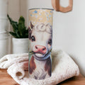 Cute Cow Tumbler Can Be Personalized 20oz With Reusable Straw, Can Be Personalized