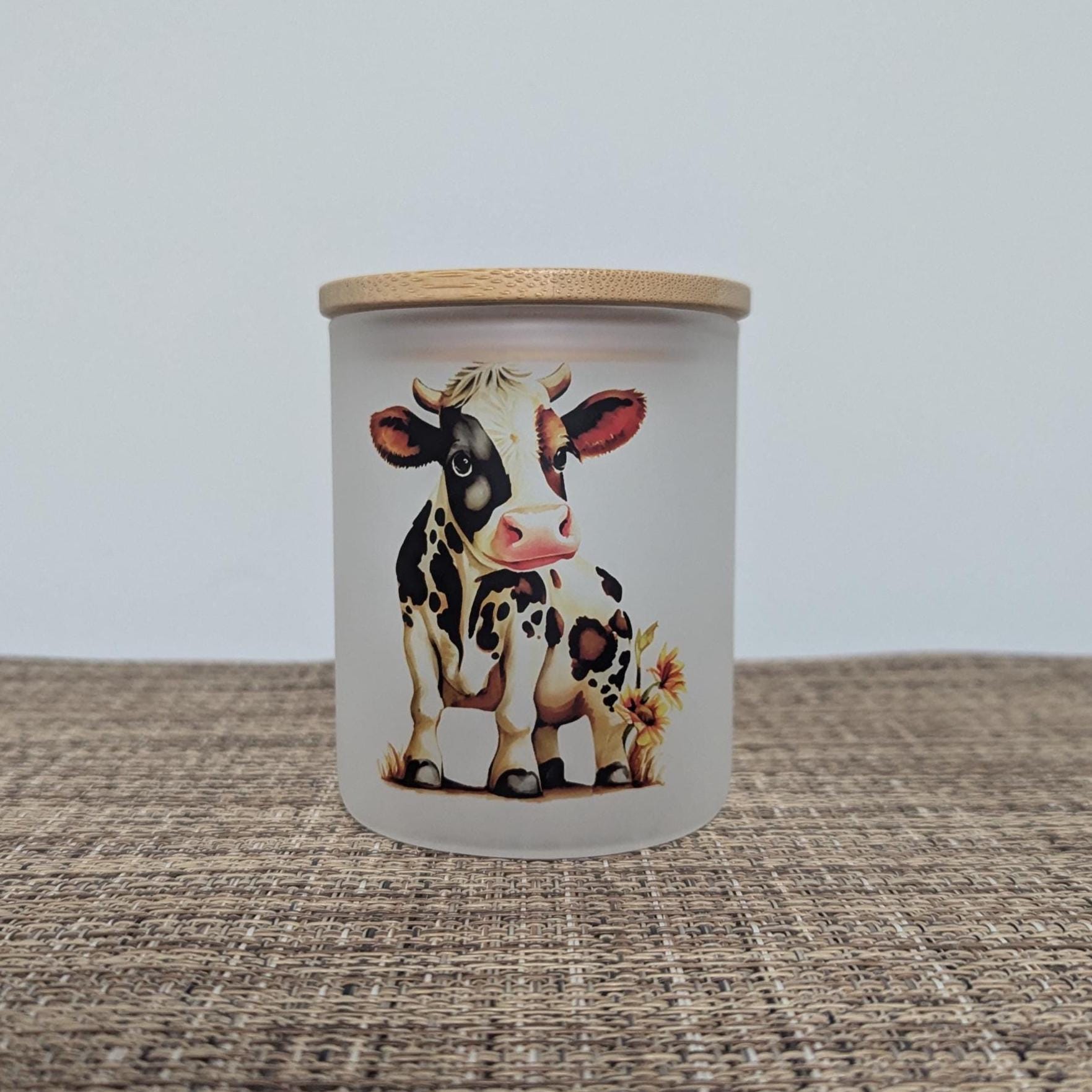 Cow Candle Holder With A Battery Operated Flickering Tea Light