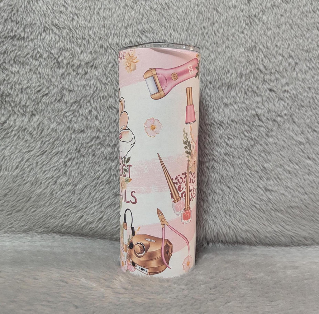 Life Isn't Perfect But My Nails Are Tumbler 20oz With Reusable Straw, Can Be Personalized