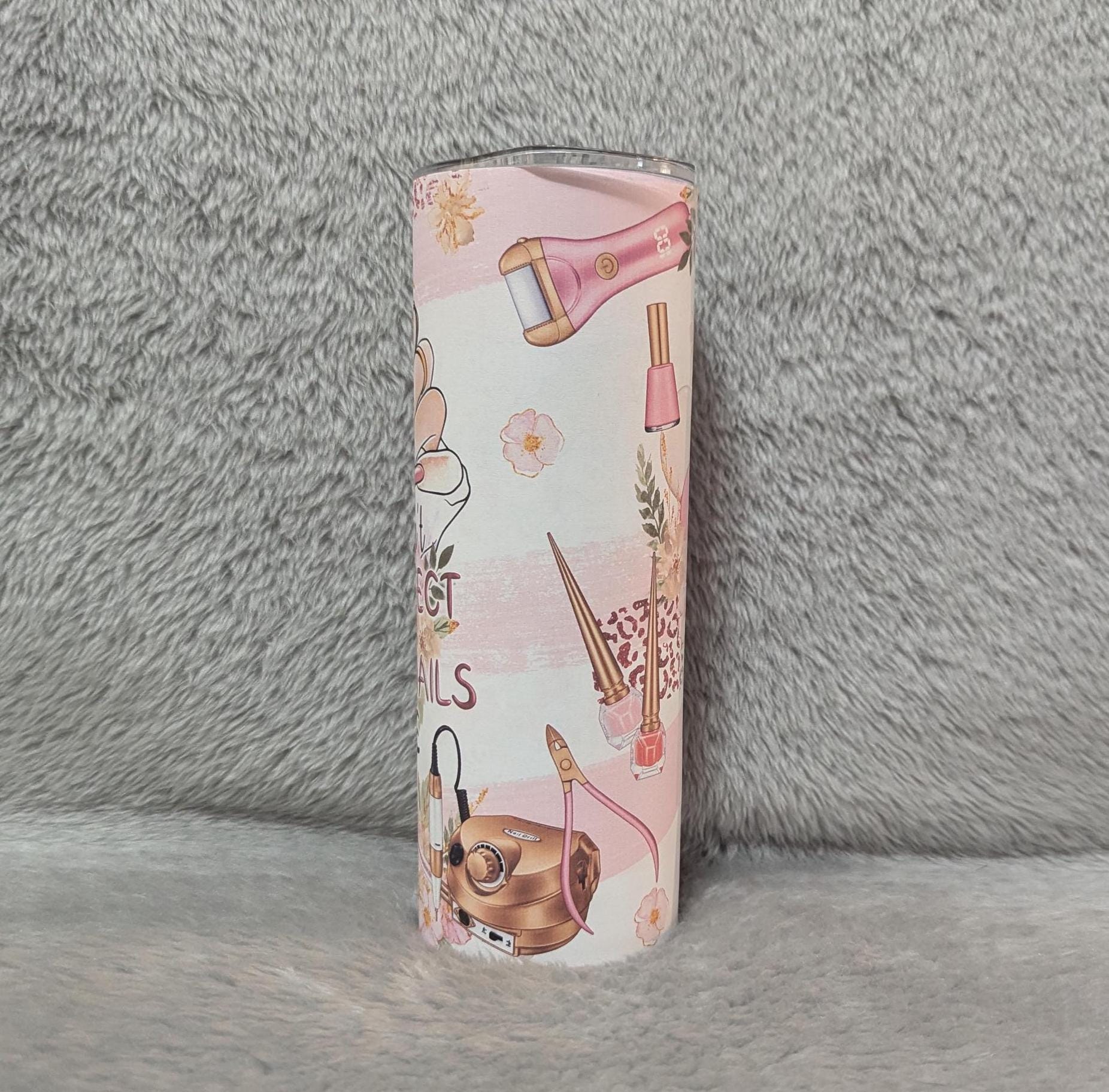 Life Isn't Perfect But My Nails Are Tumbler 20oz With Reusable Straw, Can Be Personalized