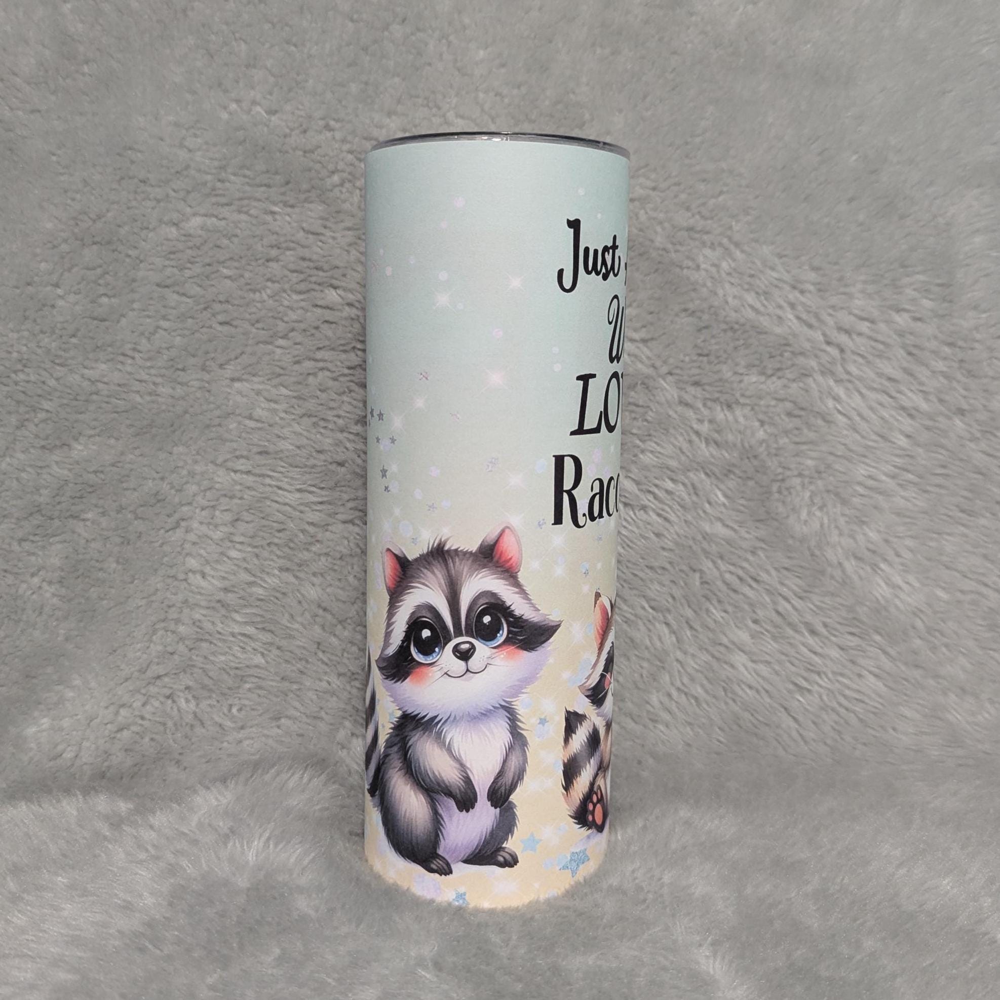 Just A Girl Who Loves Raccoons Tumbler 20oz With Reusable Straw